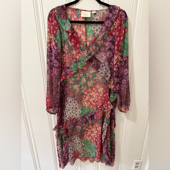Anthropologie Maeve Multicolor Floral Long Sleeve Dress size XS - Picture 2 of 14